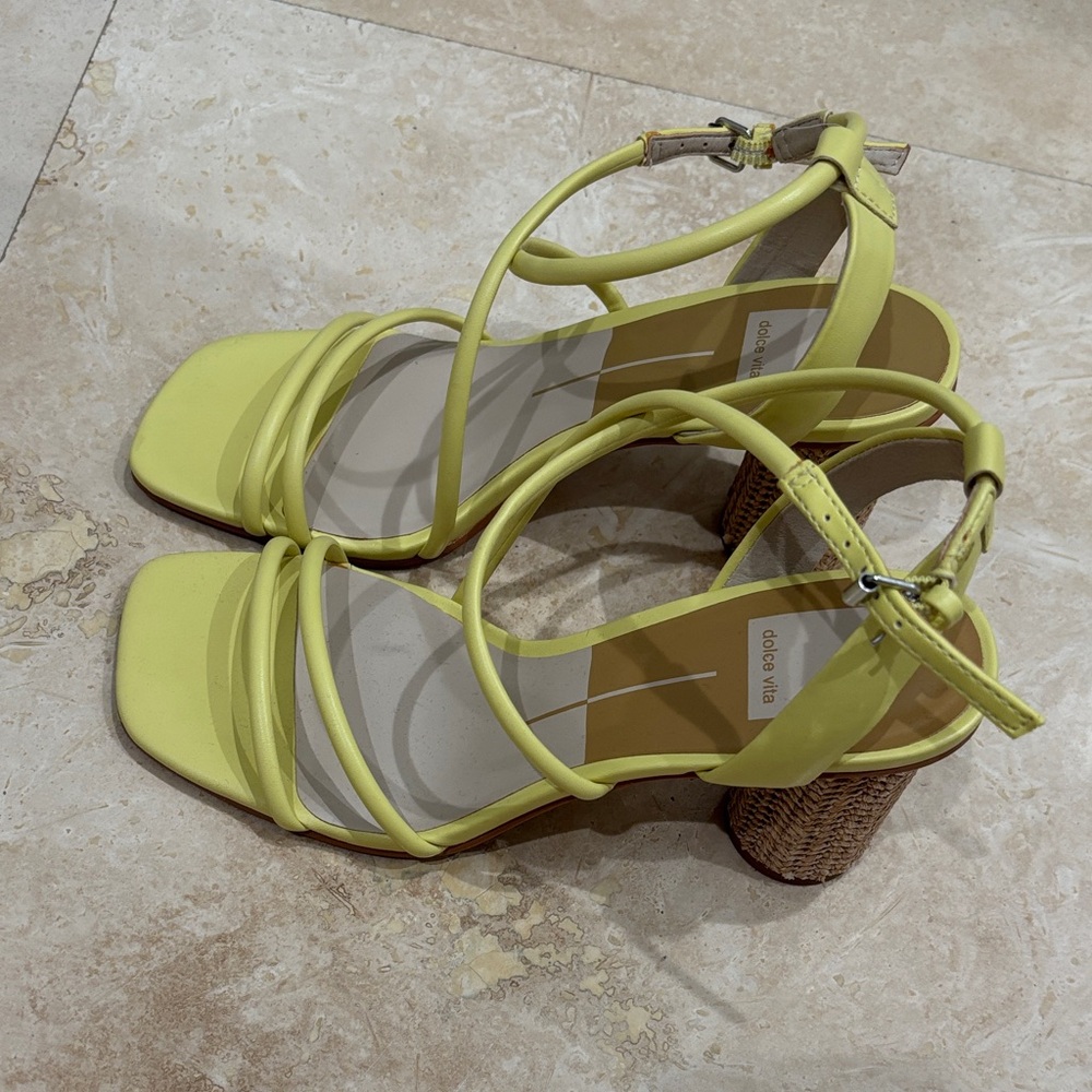 Dolce Vita Yellow Strappy Sandals